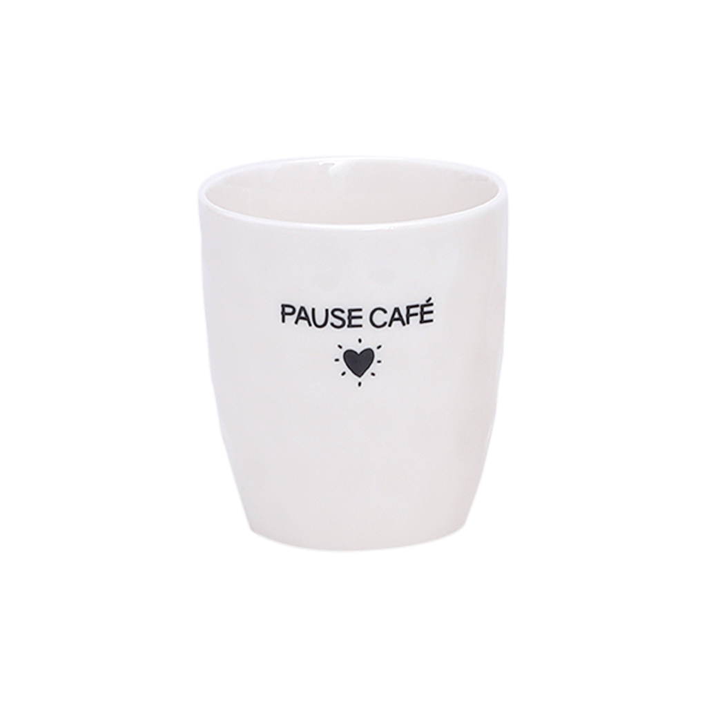 Tasse à message & coeur noir