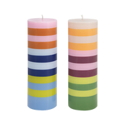 Bougies rayées PISA – Lot de 2