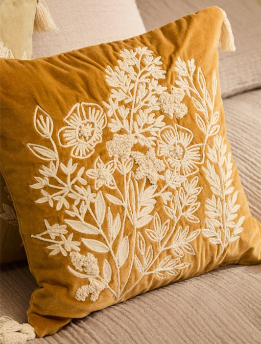 Housse de coussin SAKURA - moutarde