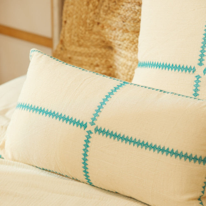 Housse de coussin VARADERO - turquoise