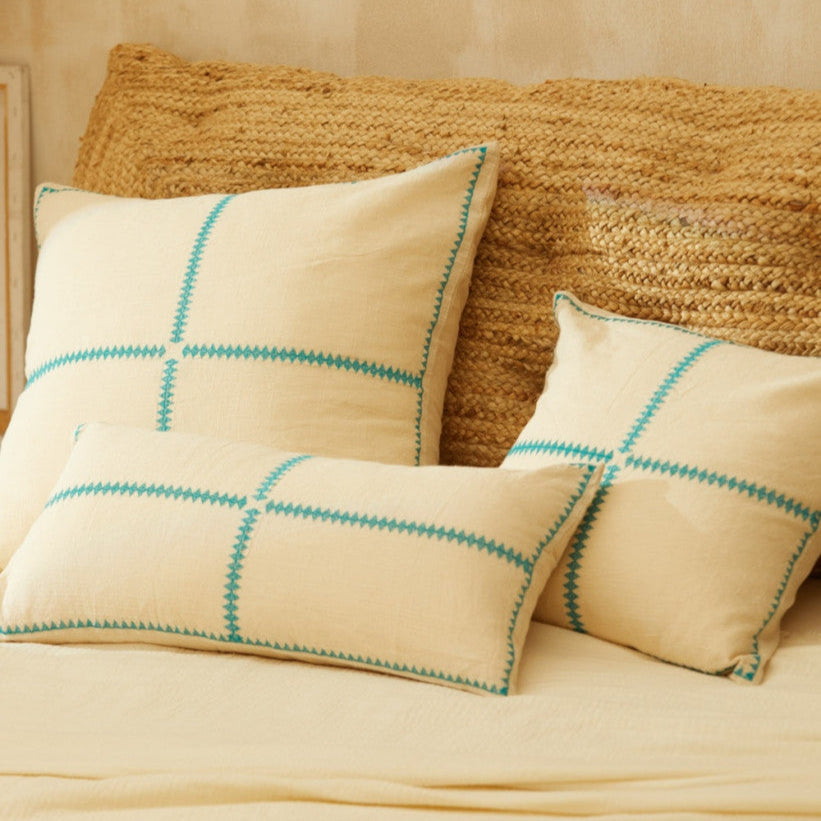 Housse de coussin VARADERO - turquoise