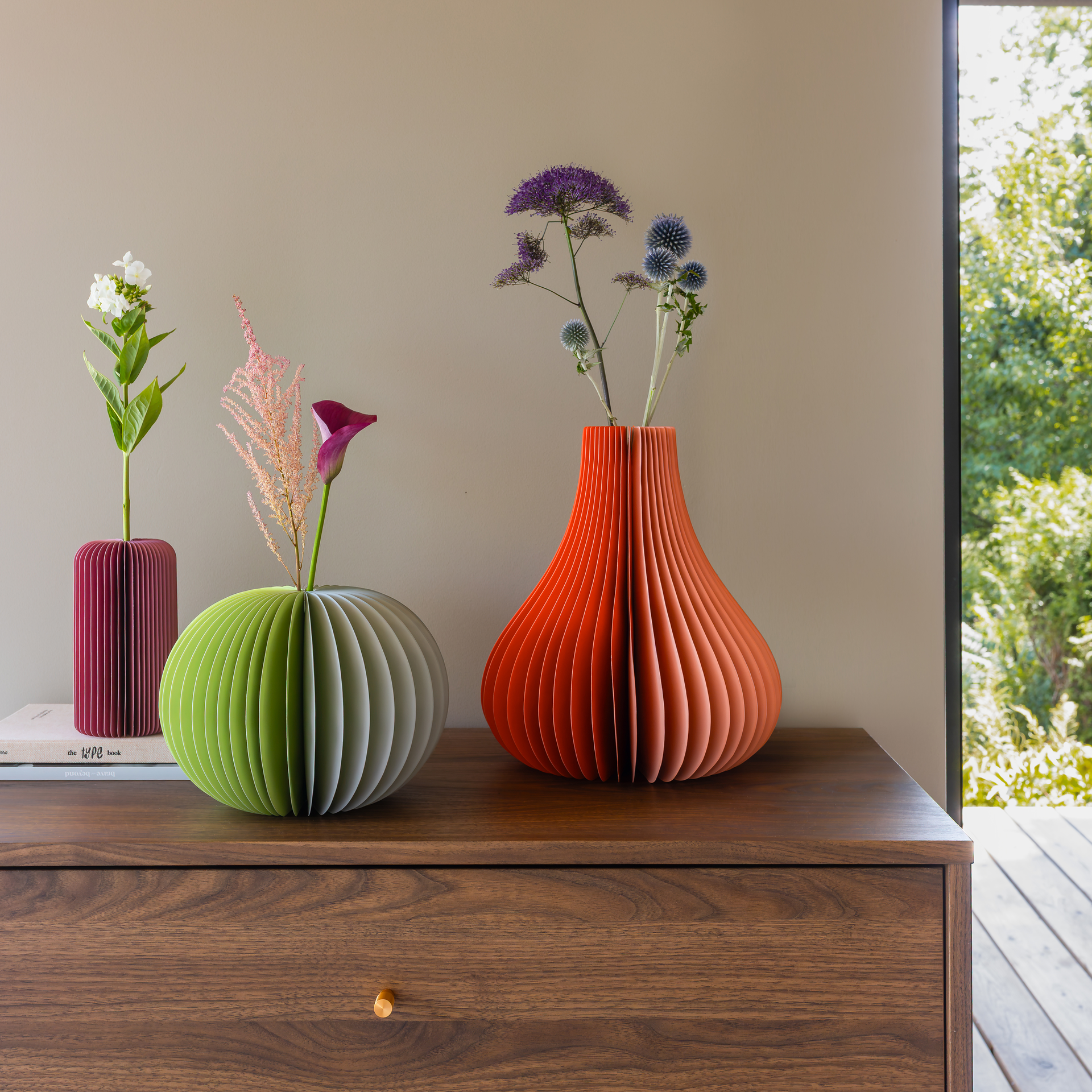 Vase en papier YUKI - sauge