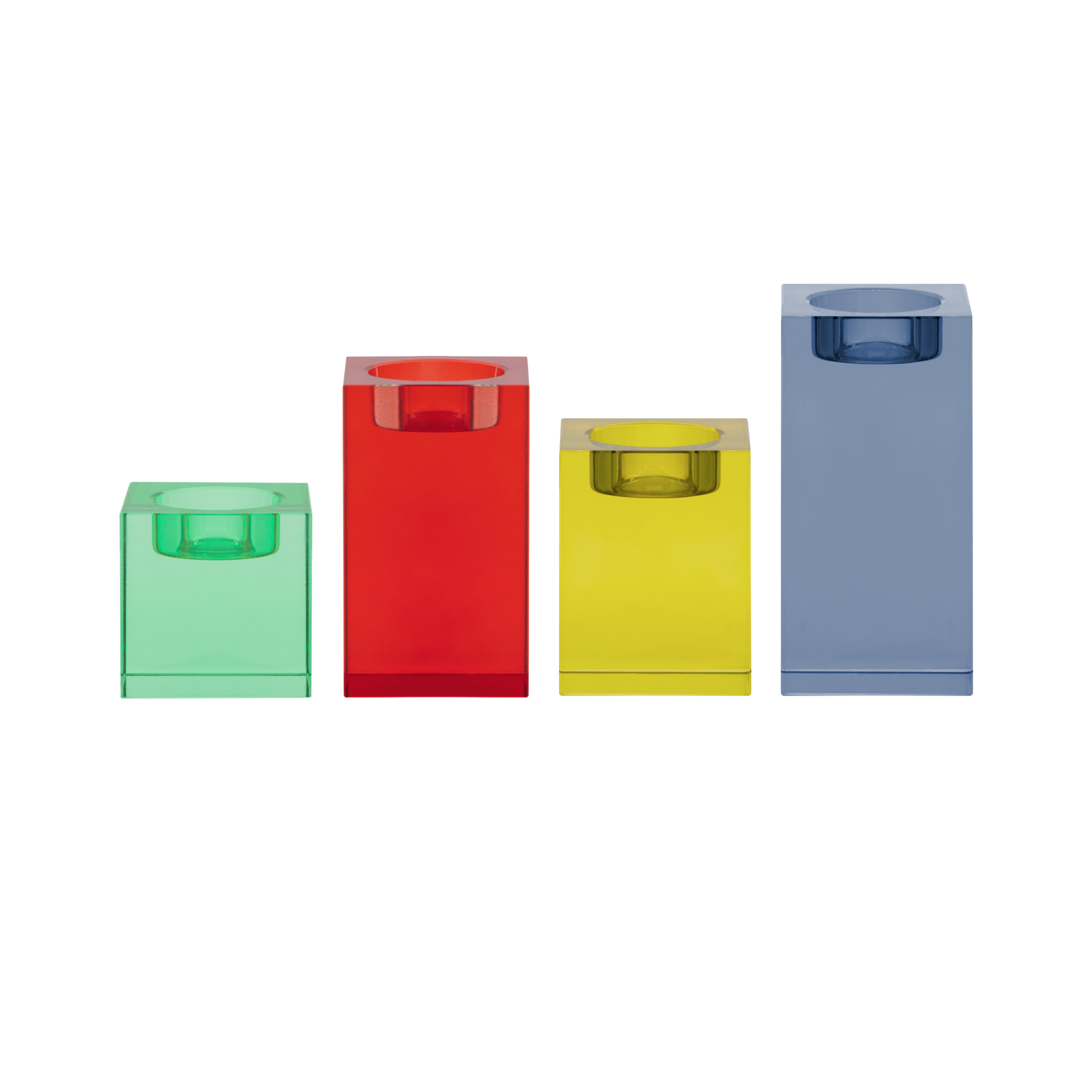 Set de 4 bougeoirs en cristal