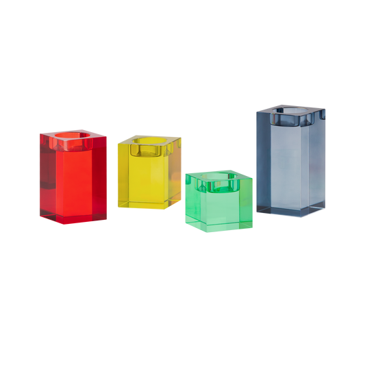 Set de 4 bougeoirs en cristal