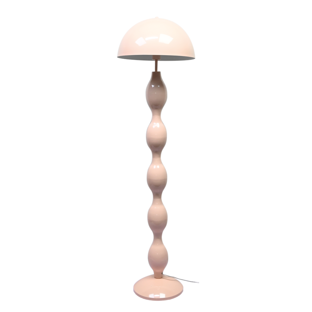Lampadaire NINI en métal rose avec pied ondulé de OPJET PARIS 