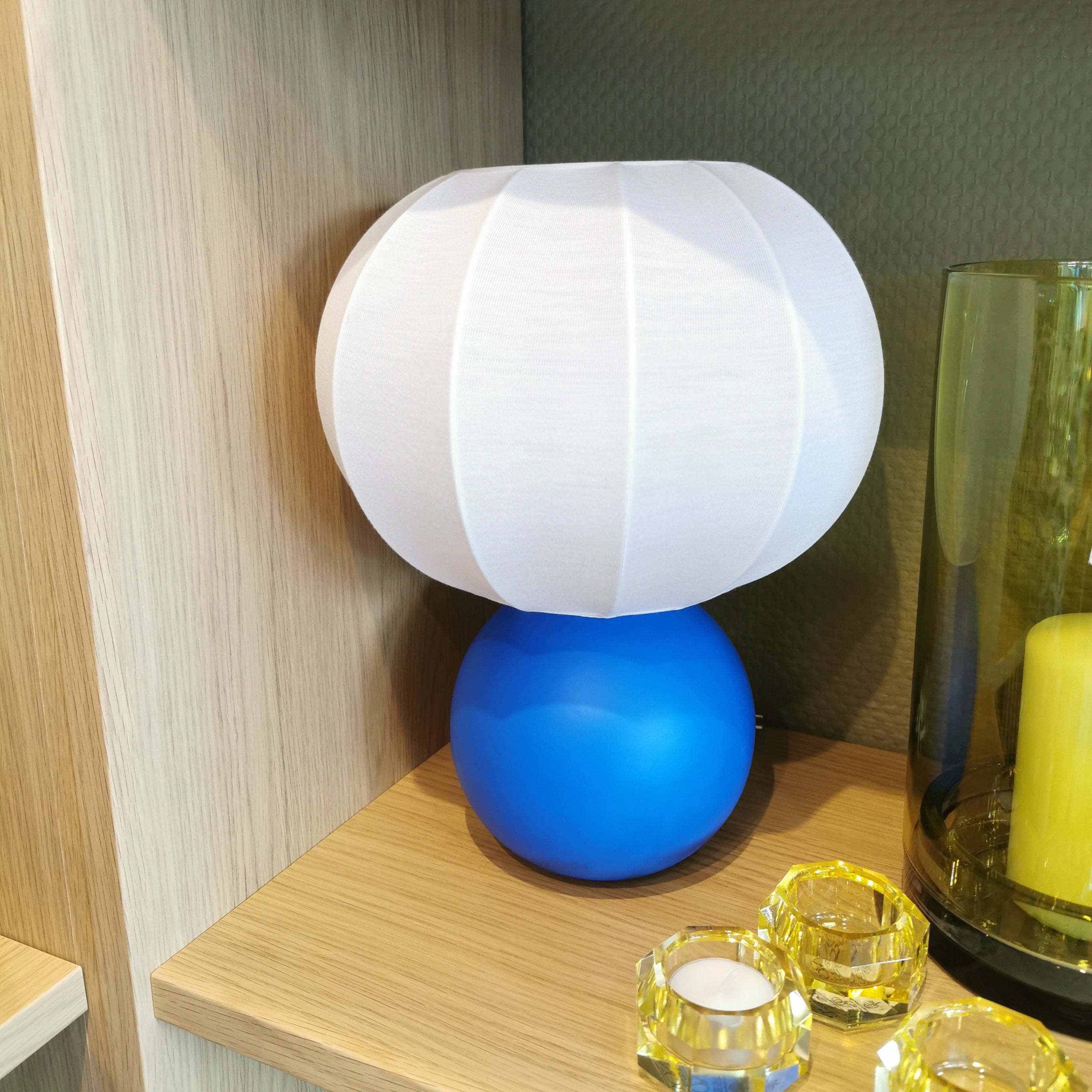Lampe à poser BOULE - bleu