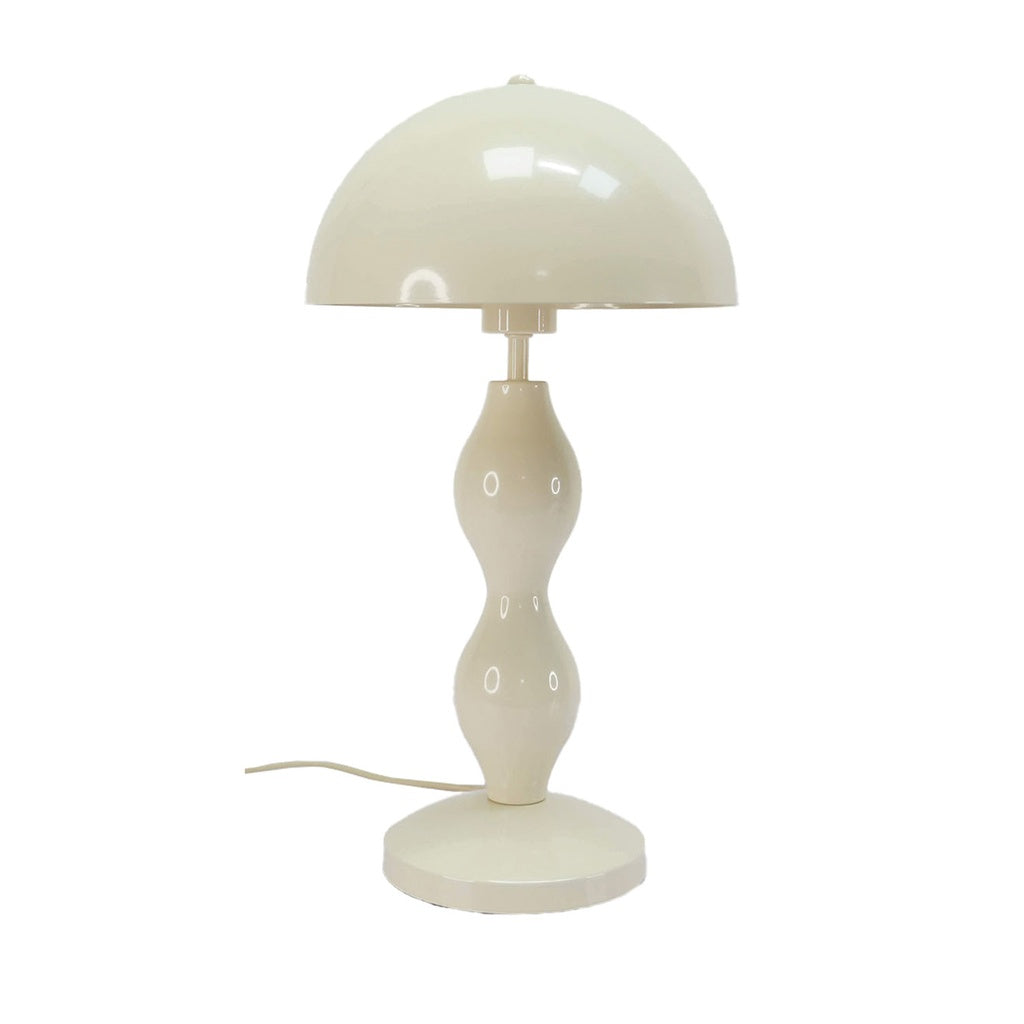 Lampe à poser NINI OPJET PARIS – métal brillant blanc cassé, design ondulé contemporain
