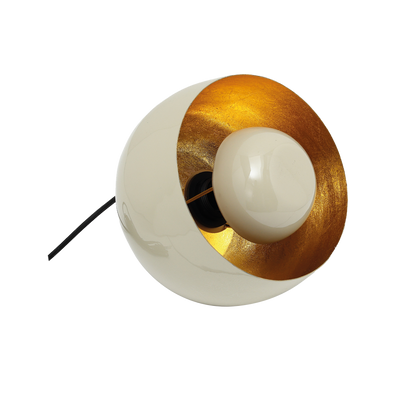 Lampe CLOCHE OPJET PARIS petit modèle – métal beige intérieur doré