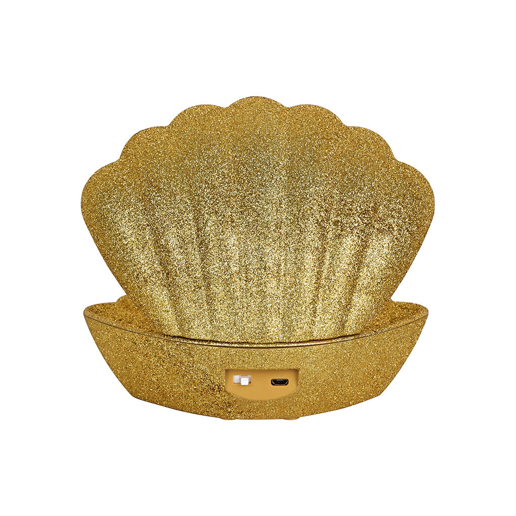 Lampe coquillage dorée à paillettes LED scintillantes – OPJET PARIS