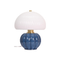 Lampe MADELEINE OPJET PARIS – base bleue et abat-jour assorti en verre