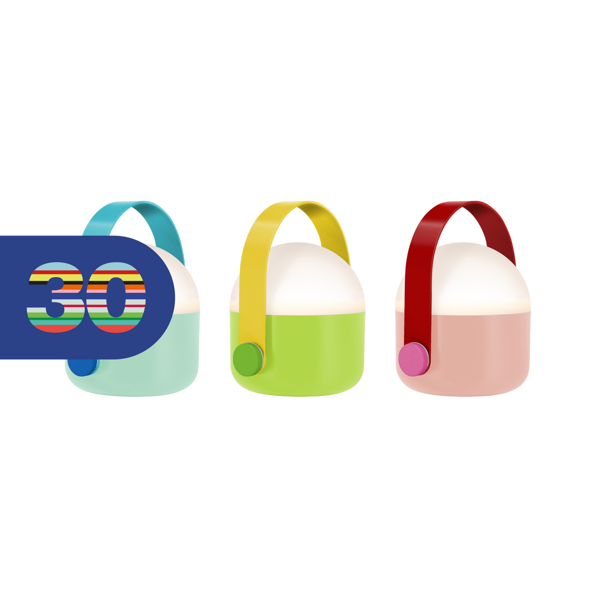 Lot de 3 lampes LED OLE MINI - Edition Anniversaire