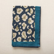 Lot de 2 serviettes - Motif léopard bleu