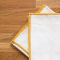Lot de 2 serviettes en lin à bord contrasté