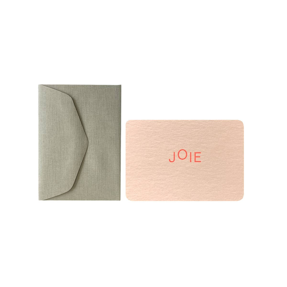 Mini carte et enveloppe – JOIE