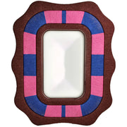 Miroir cordes - bleu & rose