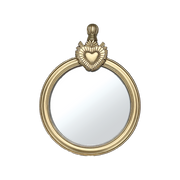 Miroir Ex-voto rond doré