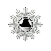 Miroir soleil blanc en relief Ø27,7 cm Opjet Paris