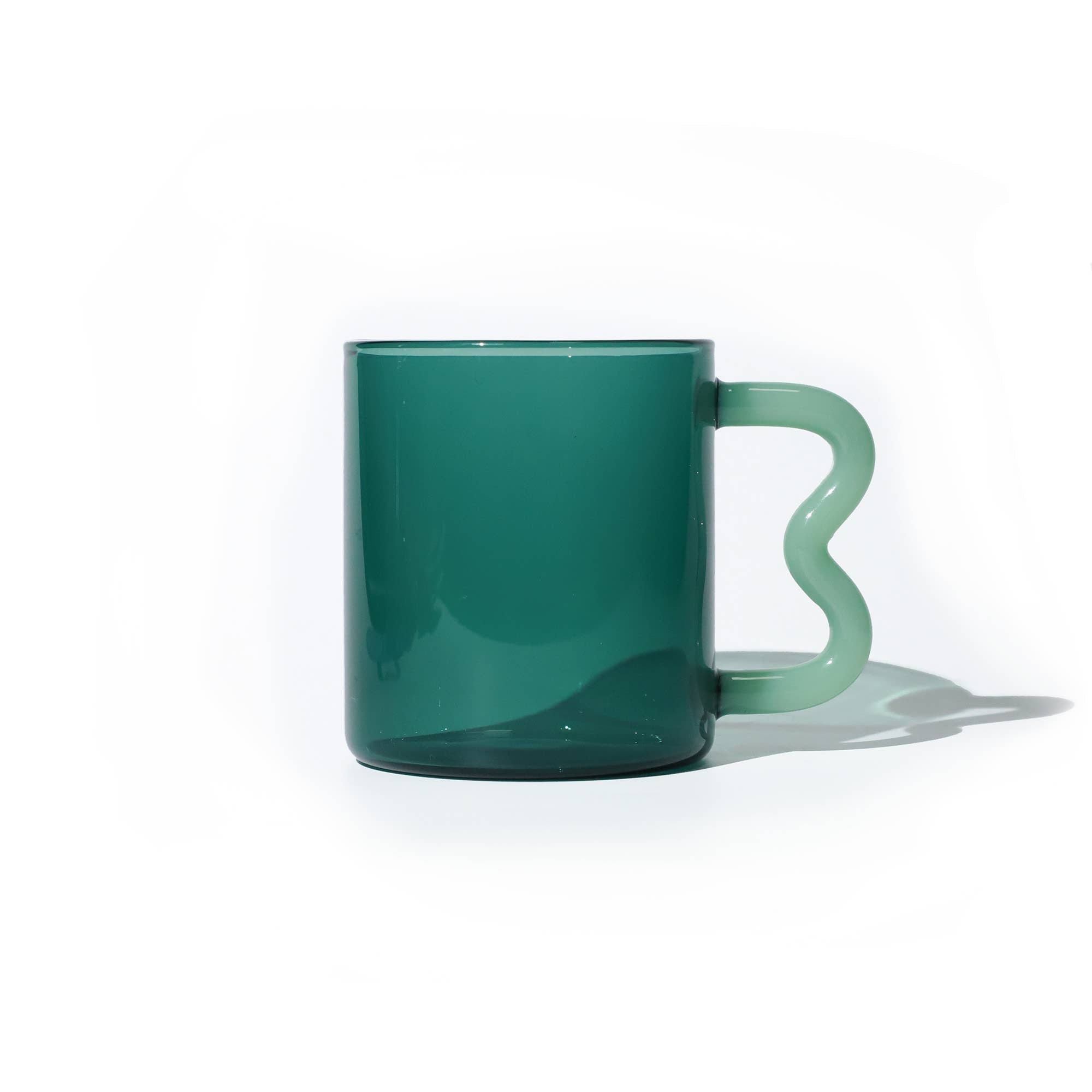 Mug en verre, vert, Helio FERRETTI