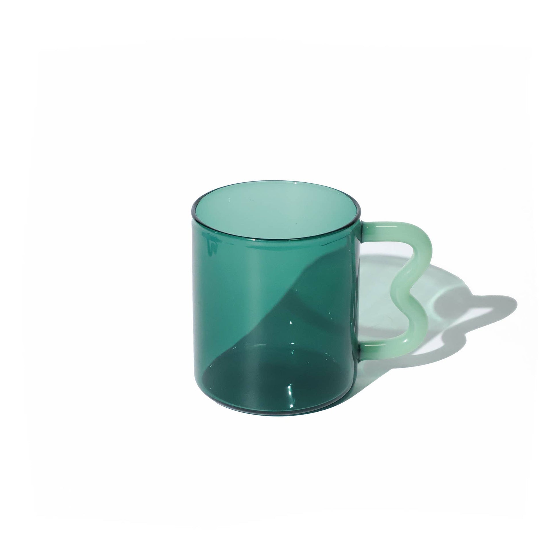 Mug en verre, vert, Helio FERRETTI