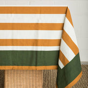 Nappe à rayures ocre - 160 x 270 cm