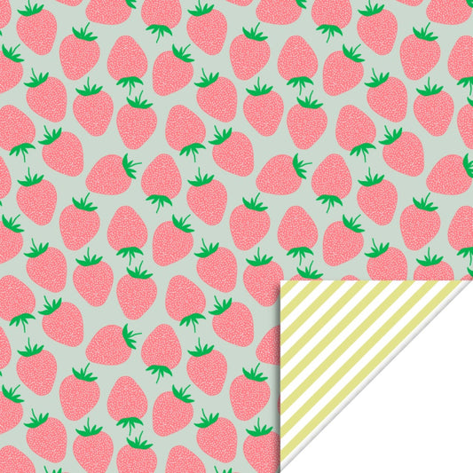 Rouleau papier cadeau - Fraises