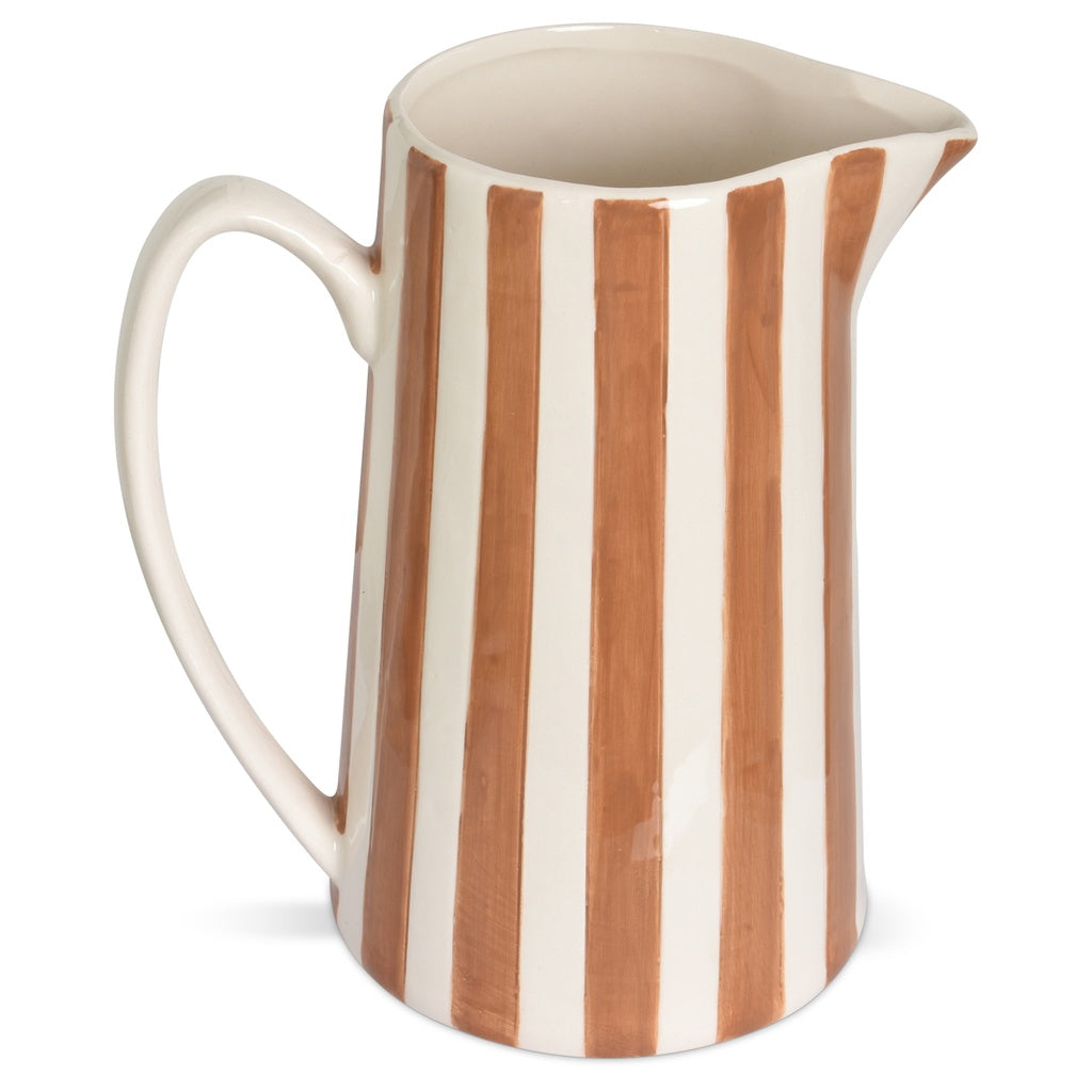 Pichet à rayures (grand modèle) - marron