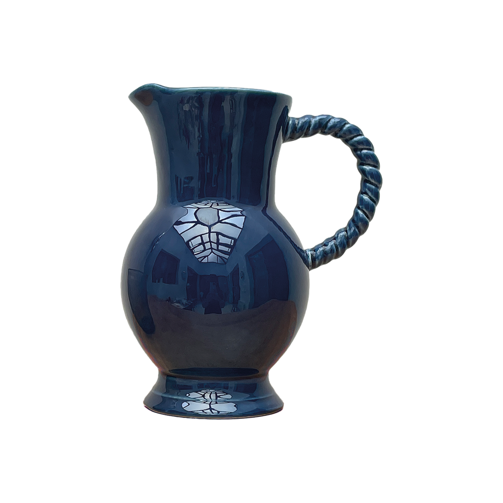 Pichet anse torsadée - bleu