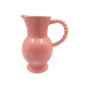 Pichet anse torsadée - rose