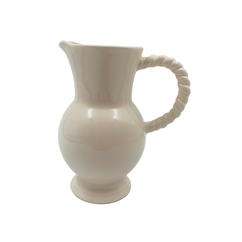 Pichet anse torsadée - sable