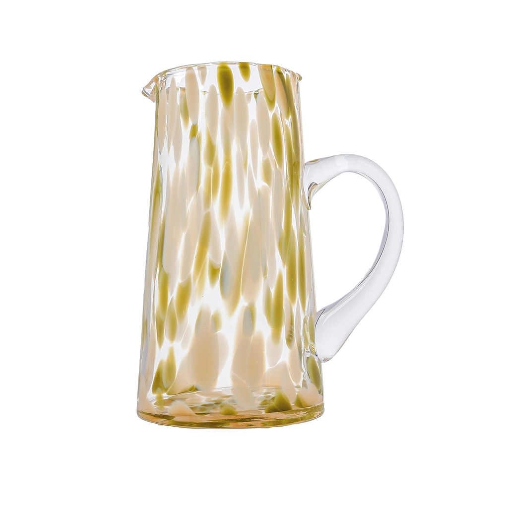 Pichet en verre moucheté