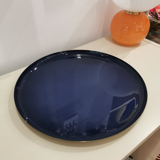 Plateau rond métal - 35 cm | Les bleus & verts