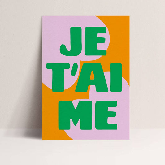 Poster "JE T'AIME"- 30x40 cm