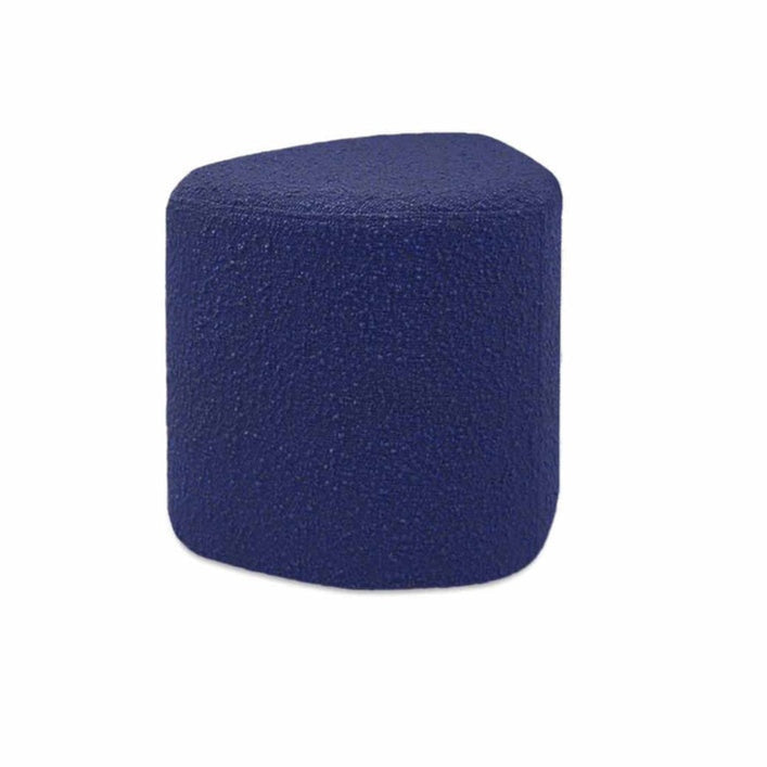 Pouf EVE en tissu bouclette bleu indigo de la marque OPJET PARIS 