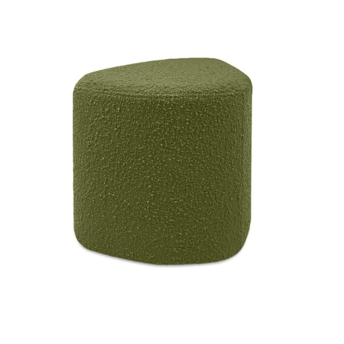 Pouf EVE en tissu bouclette vert kaki de la marque OPJET PARIS 