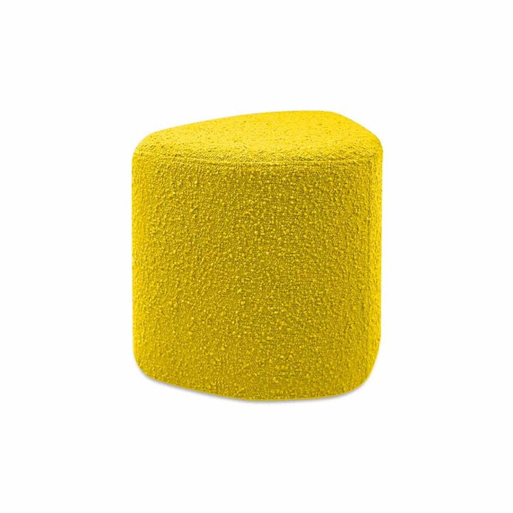 Pouf EVE en tissu bouclette jaune de la marque OPJET PARIS 