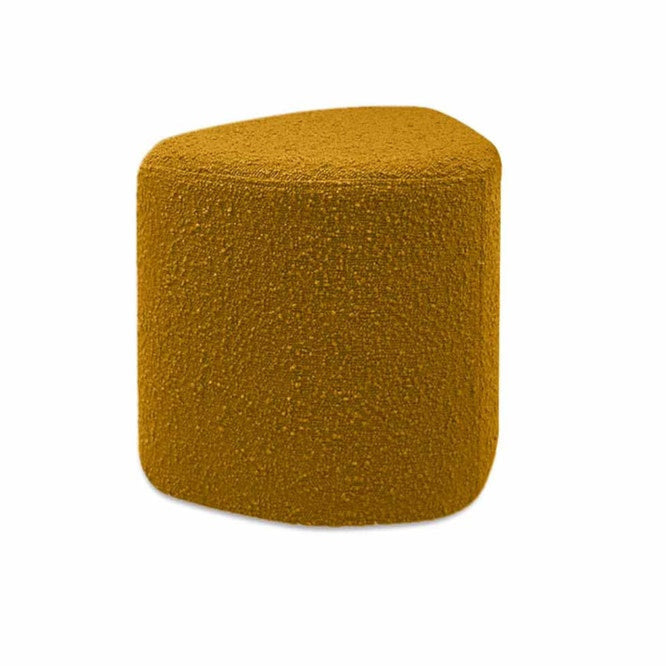 Pouf EVE en tissu bouclette ocre de la marque OPJET PARIS 