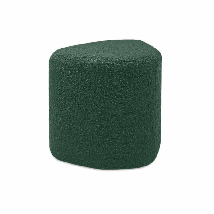 Pouf EVE en tissu bouclette vert foncé de la marque OPJET PARIS 