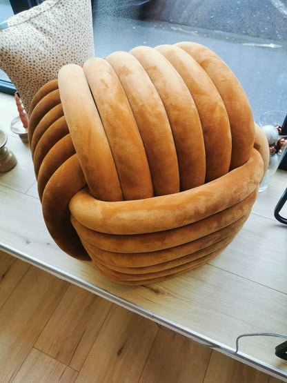 Pouf passementerie PALAZZO - marron