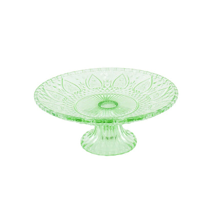 Cake plate en verre vert – Housevitamin – Ø22,5 cm pour gâteaux ou décoration