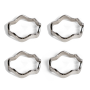 Ronds de serviettes ANNA en laiton nickelé.