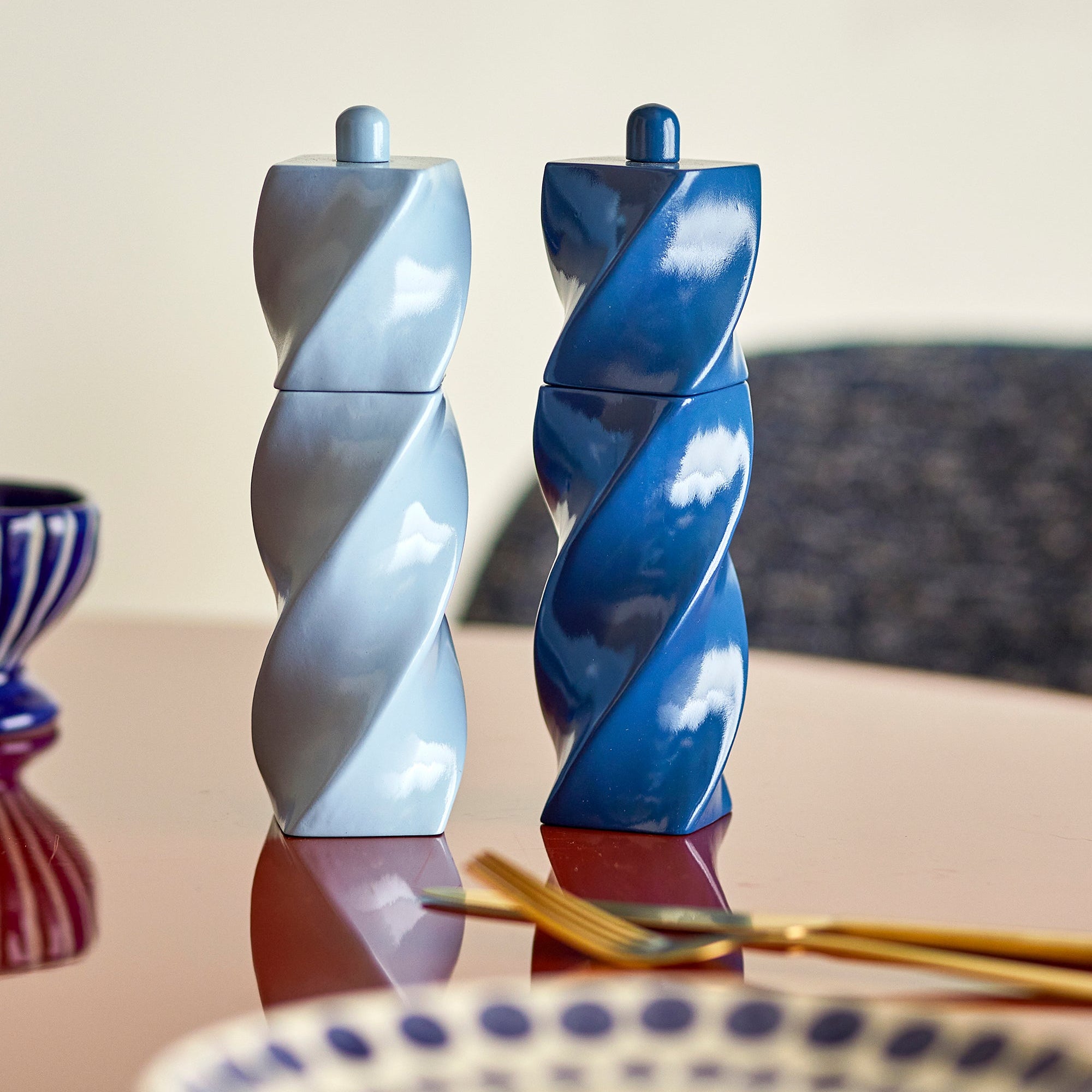 Moulins Sel & Poivre RILEY - bleu