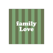 Serviettes en papier à rayures & message