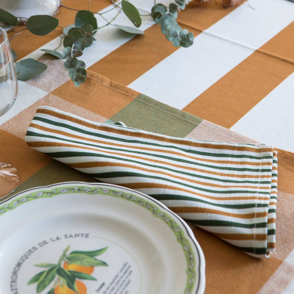 Lot de 2 serviettes - Ginger Stripe