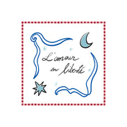 Serviettes en papier motif AMOUR EN LIBERTE