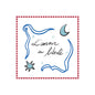 Serviettes en papier motif AMOUR EN LIBERTE
