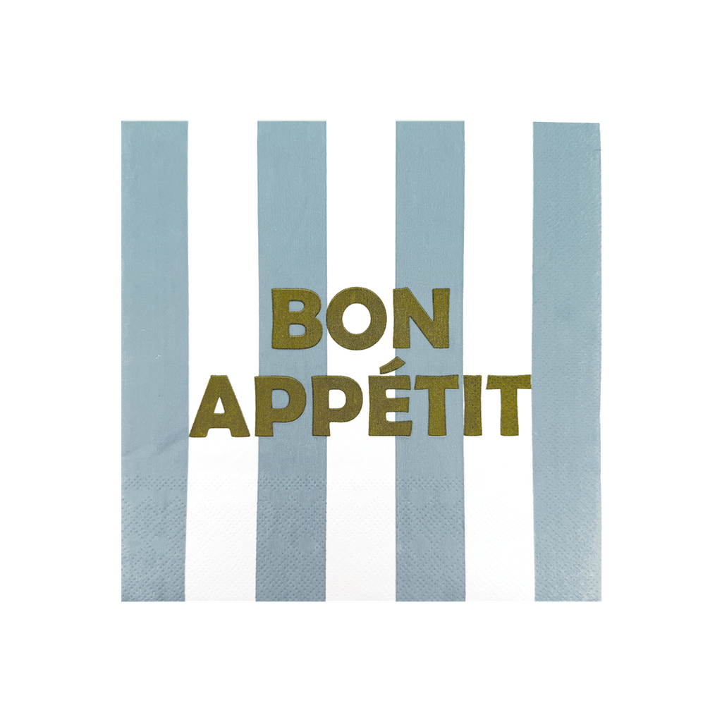 Serviettes en papier à rayures BON APPETIT