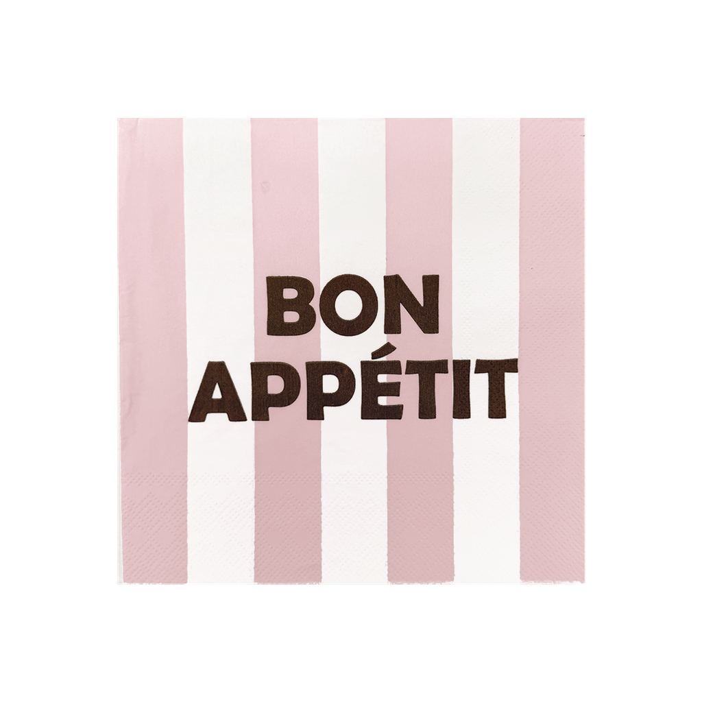 Serviettes en papier à rayures BON APPETIT