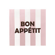 Serviettes en papier à rayures BON APPETIT