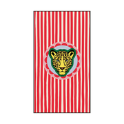 Serviettes en papier rectangulaires rouge et motif léopard – OPJET PARIS