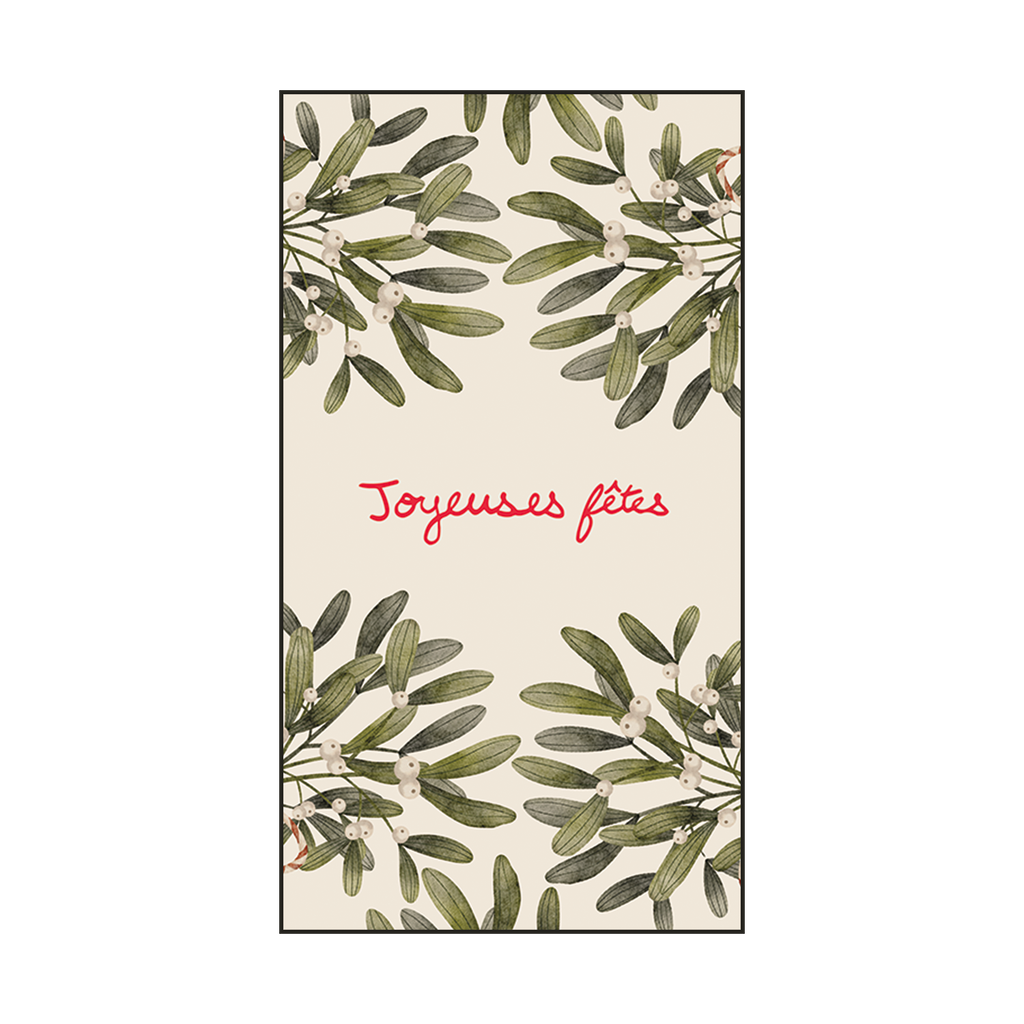 serviettes en papier gui Joyeuses Fêtes OPJET PARIS